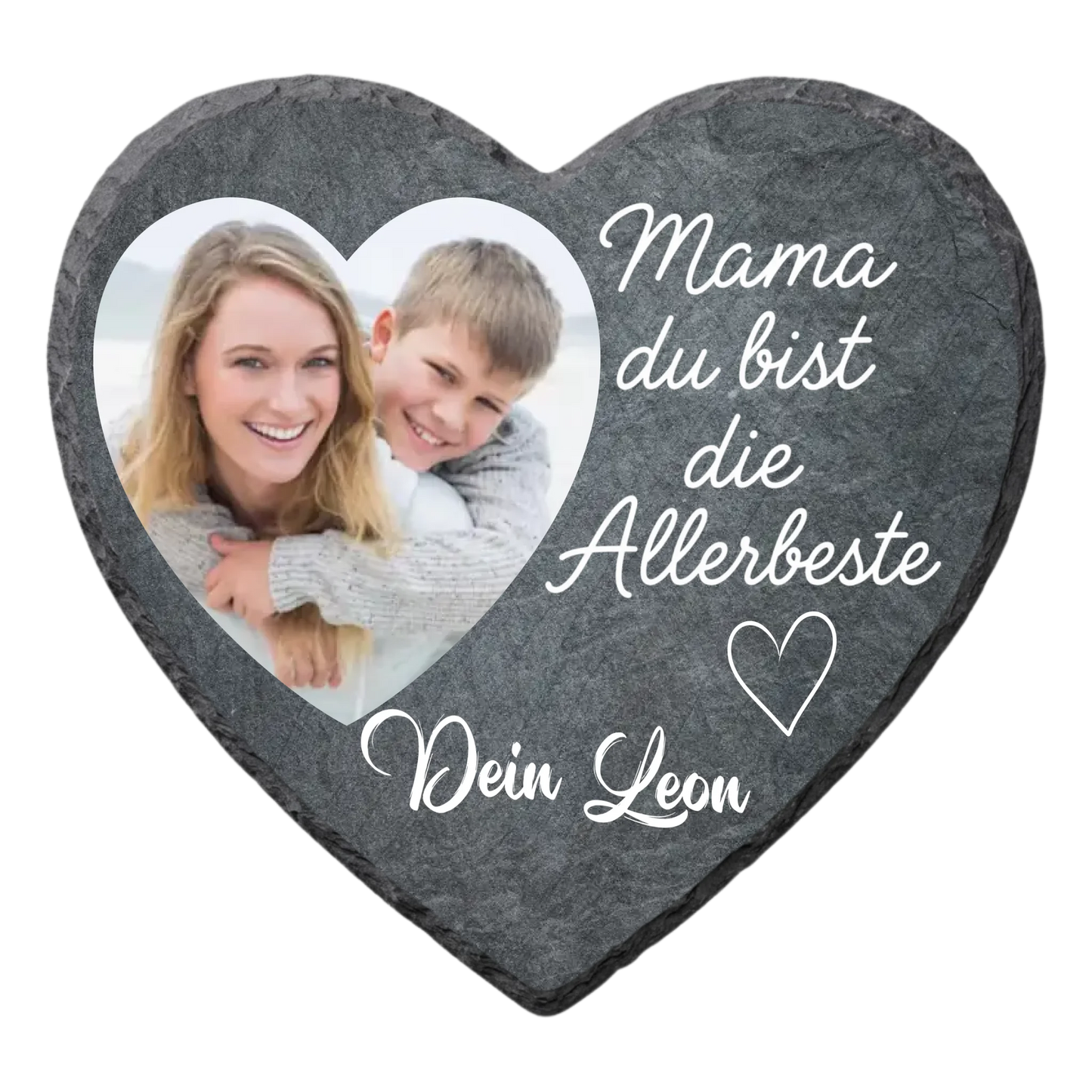 Schieferherz uni transparent Mockup