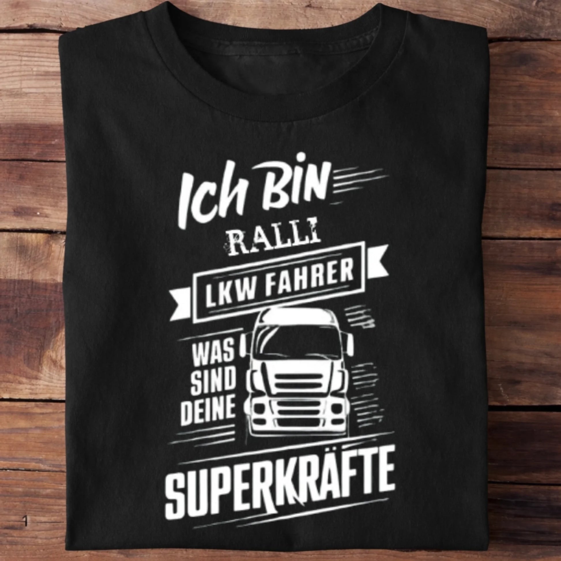 LKW Fahrer Superkräfte Mockup