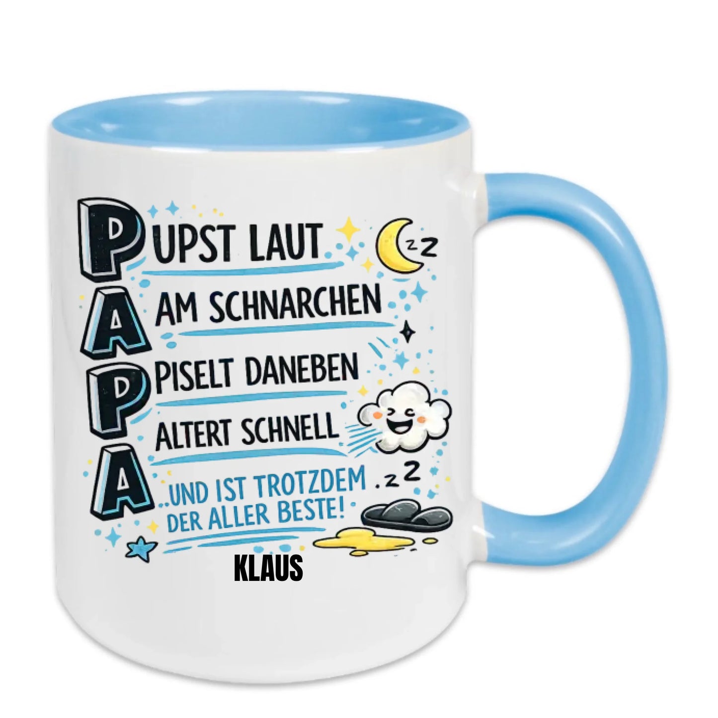 2 Ton Tasse blau