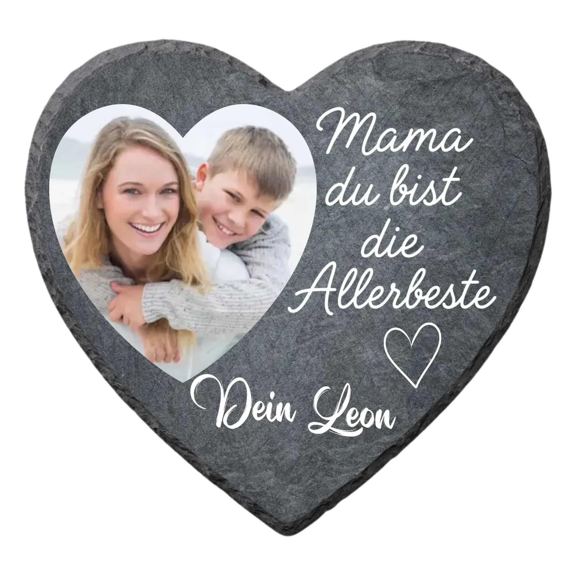 Schieferherz uni transparent Mockup