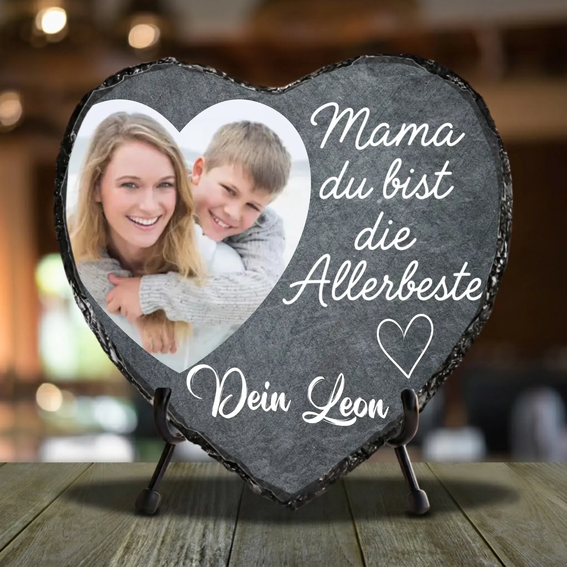 Schieferherzen mit Aufsteller reloaded Mockup