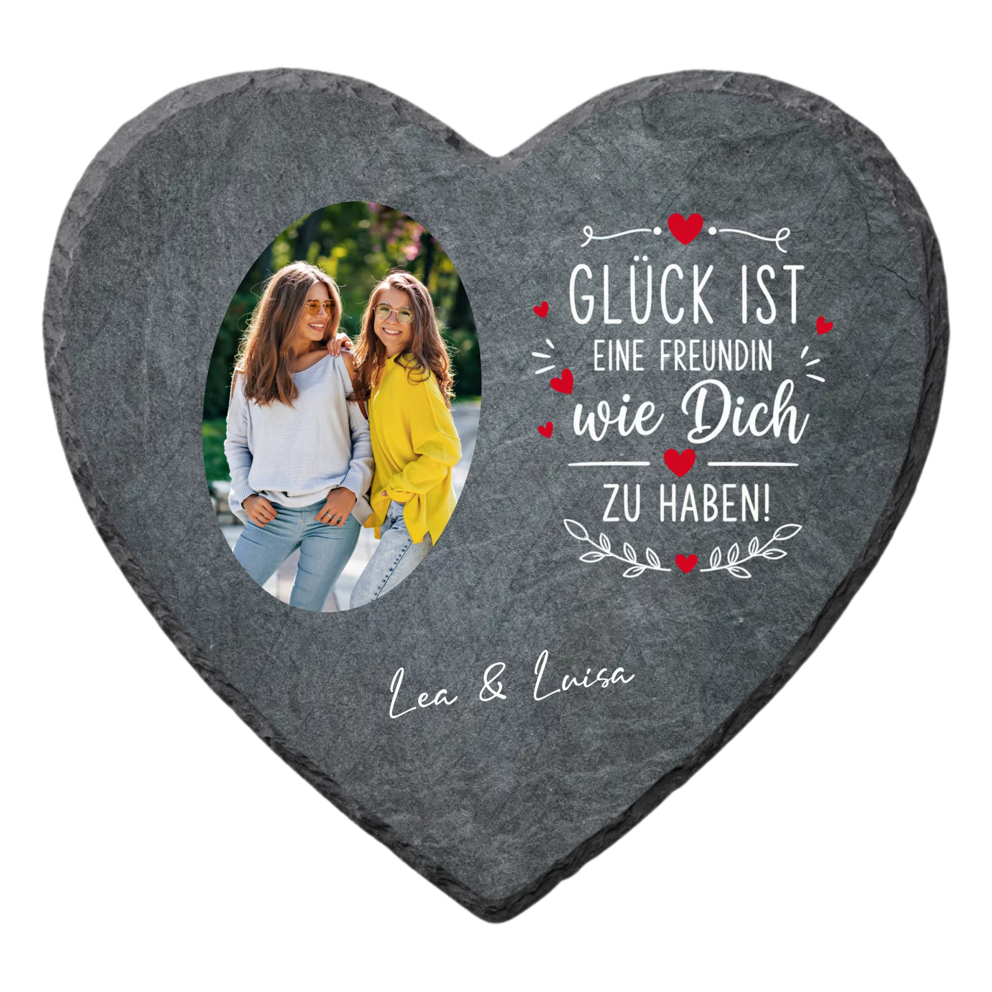 Dein Glück Schieferherz personalisiert - transparent Mockup