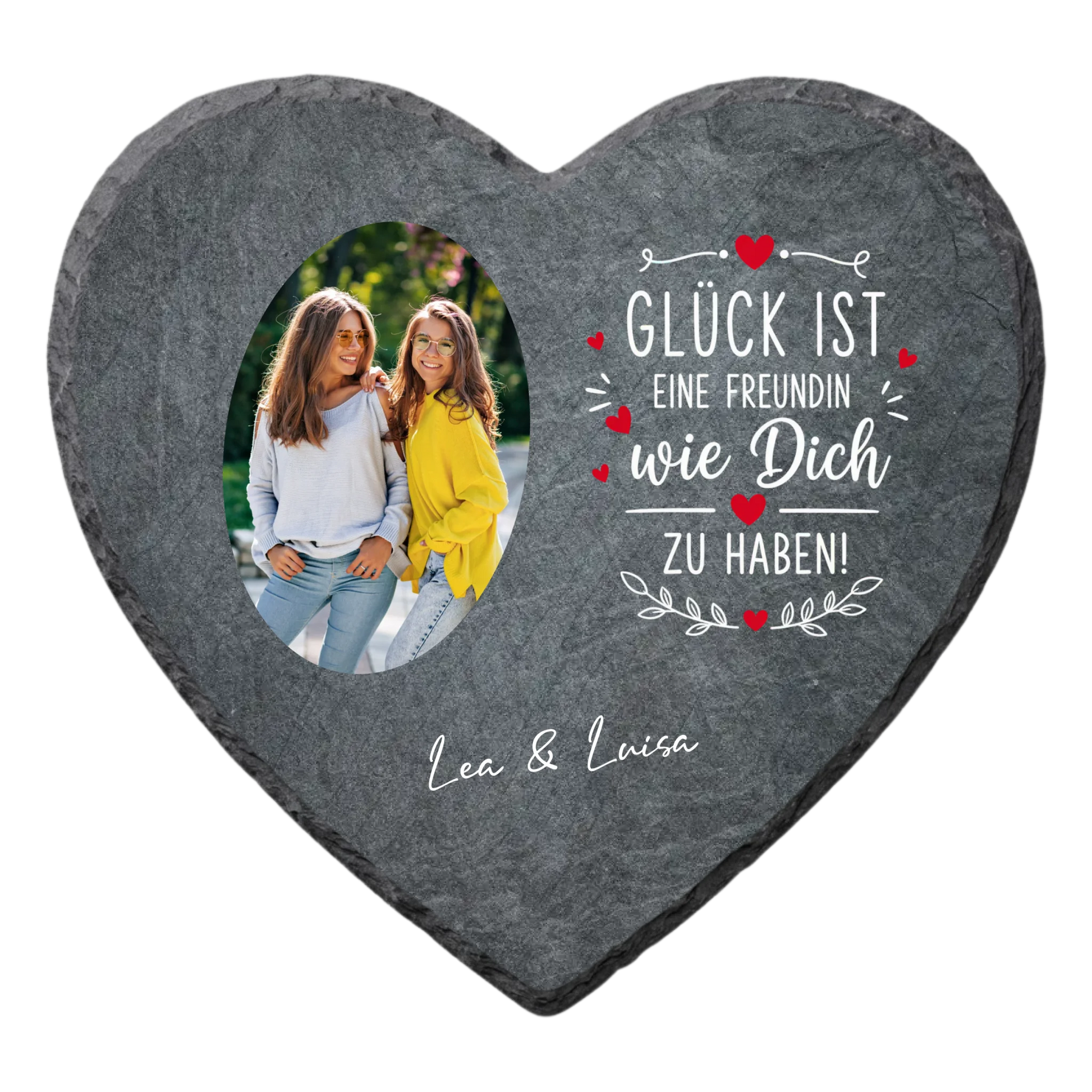 Dein Glück Schieferherz personalisiert - transparent Mockup